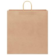 Хартиени торбички 250 бр с дръжки кафяви 45x17x48 см