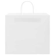Хартиени торбички 250 бр с дръжки бели 32x22x28 см