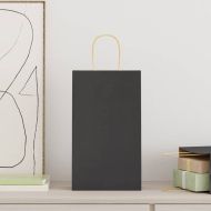 Хартиени торбички 250 бр с дръжки черни 21x11x36 см