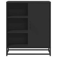 Сайдборд, черен, 62x35x76 см, инженерно дърво