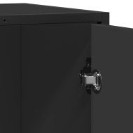 Сайдборд, черен, 62x35x76 см, инженерно дърво