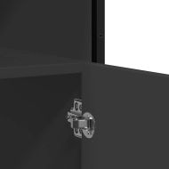 Сайдборд, черен, 100x35x76 см, инженерно дърво