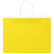 Хартиени торбички 50 бр с дръжки жълти 32x17x25 см