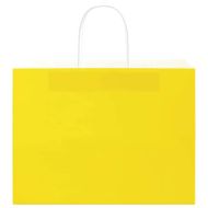 Хартиени торбички 250 бр с дръжки жълти 32x17x25 см