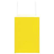 Хартиени торбички 250 бр с дръжки жълти 32x17x25 см
