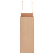 Хартиени торбички 50 бр с дръжки кафяви 18x8x22 см