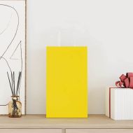Хартиени торбички 50 бр с дръжки жълти 21x11x36 см