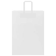 Хартиени торбички 250 бр с дръжки бели 32x17x44 см