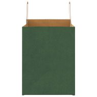 Хартиени торбички 250 бр с дръжки зелени 32x22x28 см