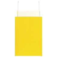 Хартиени торбички 250 бр с дръжки жълти 32x17x25 см