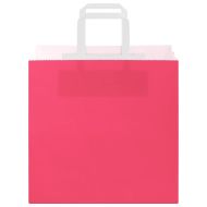 Хартиени торбички 250 бр с дръжки розови 26x17x25 см