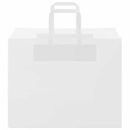 Хартиени торбички 50 бр с дръжки бели 32x22x28 см