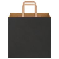 Хартиени торбички 250 бр с дръжки черни 26x17x25 см
