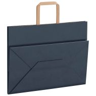 Хартиени торбички 250 бр с дръжки сини 32x17x25 см