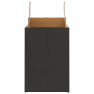 Хартиени торбички 250 бр с дръжки черни 32x17x25 см