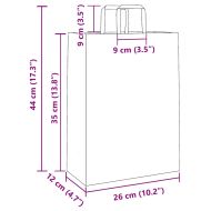 Хартиени торбички 50 бр с дръжки розови 32x22x28 см