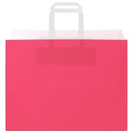 Хартиени торбички 250 бр с дръжки розови 32x17x25 см