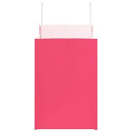 Хартиени торбички 250 бр с дръжки розови 32x17x25 см