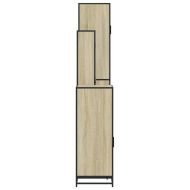 Комплект шкафове за баня от 4 части дъб сонома инженерно дърво