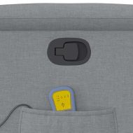 Изправящ масажен реклайнер стол, светлосив, текстил