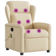 Масажен наклоняем стол, кремав, текстил