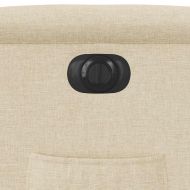 Електрически стол реклайнер , кремав, текстил