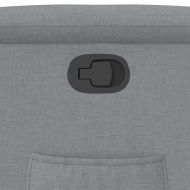 Изправящ реклайнер стол, светлосив, текстил