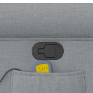 Масажен реклайнер стол, светлосив, текстил