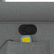 Масажен фотьойл с регулируема облегалка, тъмносив, плат