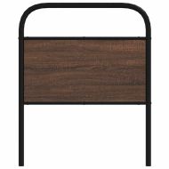 Горна табла, кафяв дъб, 75 см, стомана и инженерно дърво