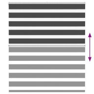 Зеброва щора 125x100 см Ширина на плата 120,9 см полиестер