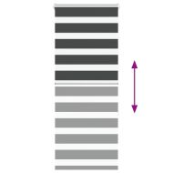 Зеброва щора черна 65x150 см Ширина на плата 60,9 см Полиестер