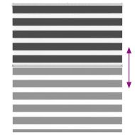 Зеброва щора 125x150 см Ширина на плата 120,9 см полиестер