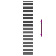 Зеброва щора черна 40x230 см ширина на плата 35,9 см полиестер