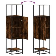 Висока дъска опушен дъб 35,5x35x139 cm Обработено дърво и метал