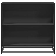 Шкаф за книги Черен 80,5x35x76 cm Инженерна дървесина