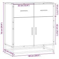 Шкаф Grey Sonoma 68x35x76 cm Изработена дървесина