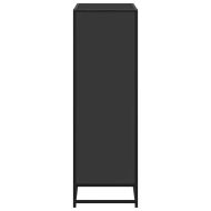 Библиотека, черна, 80,5x35x107,5 см, инженерно дърво