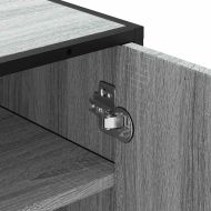 Етажерка за обувки, сив сонома, 48x38x97,5 см, инженерно дърво