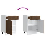 Кухненски шкаф Lucca, кафяв дъб, инженерна дървесина