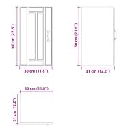 Кухненски стенен шкаф Lucca, бял гланц, инженерно дърво