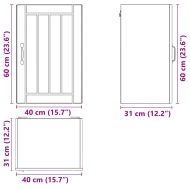 Кухненски стенен шкаф Lucca, бял, инженерно дърво