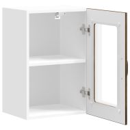 Кухненски стенен шкаф със стъклена врата Lucca опушен дъб