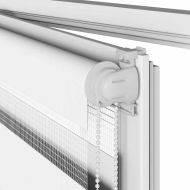 Зеброва щора бял 130x200 см ширина на плата 125,9 см полиестер