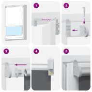 Ролкова щора Blackout Бежова 155x130 cm Ширина на плата 151,6cm