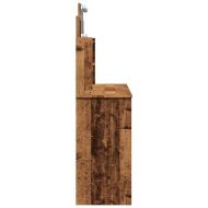 Тоалетка с LED осветление Старо дърво 96x40x142 cm