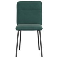 Трапезни столове, 2 бр, тъмнозелени, кадифе