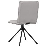 Трапезни столове, 4 бр, облачно сиви, текстил