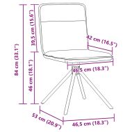 Трапезни столове, 4 бр, облачно сиви, текстил
