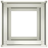 Кашпа, бяла, 40x40x80 см, студеновалцувана стомана